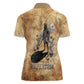 Nefertem Ancient Egyptian Women Polo Shirt Lion Head Lotus Flowers Incense Smoke Ancient