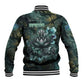 Nefertem Baseball Jacket Primordial Bloom Lotus Mystical Lion Cosmic Egyptian