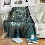 Nefertem Blanket Primordial Bloom Lotus Mystical Lion Cosmic Egyptian