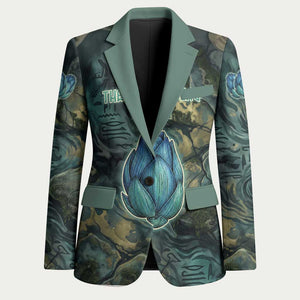 Nefertem Blazer Primordial Bloom Lotus Mystical Lion Cosmic Egyptian