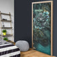 Nefertem Door Cover Primordial Bloom Lotus Mystical Lion Cosmic Egyptian