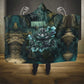 Nefertem Hooded Blanket Primordial Bloom Lotus Mystical Lion Cosmic Egyptian