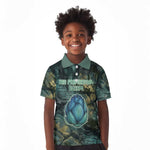 Nefertem Kid Polo Shirt Primordial Bloom Lotus Mystical Lion Cosmic Egyptian