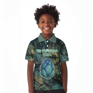 Nefertem Kid Polo Shirt Primordial Bloom Lotus Mystical Lion Cosmic Egyptian