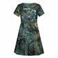 Nefertem Kid Short Sleeve Dress Primordial Bloom Lotus Mystical Lion Cosmic Egyptian