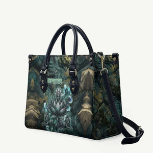 Nefertem Leather Bag Primordial Bloom Lotus Mystical Lion Cosmic Egyptian