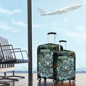 Nefertem Luggage Cover Primordial Bloom Lotus Mystical Lion Cosmic Egyptian