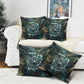 Nefertem Pillow Cover Primordial Bloom Lotus Mystical Lion Cosmic Egyptian