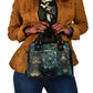 Nefertem Shoulder Handbag Primordial Bloom Lotus Mystical Lion Cosmic Egyptian