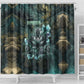 Nefertem Shower Curtain Primordial Bloom Lotus Mystical Lion Cosmic Egyptian
