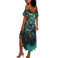 Nefertem Summer Maxi Dress Primordial Bloom Lotus Mystical Lion Cosmic Egyptian
