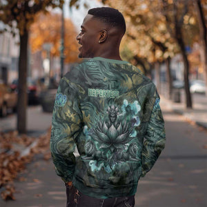 Nefertem Sweatshirt Primordial Bloom Lotus Mystical Lion Cosmic Egyptian