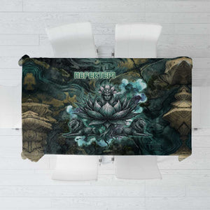 Nefertem Tablecloth Primordial Bloom Lotus Mystical Lion Cosmic Egyptian