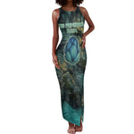 Nefertem Tank Maxi Dress Primordial Bloom Lotus Mystical Lion Cosmic Egyptian