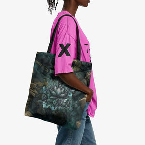 Nefertem Tote Bag Primordial Bloom Lotus Mystical Lion Cosmic Egyptian