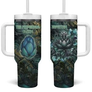 Nefertem Tumbler With Handle Primordial Bloom Lotus Mystical Lion Cosmic Egyptian