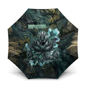 Nefertem Umbrella Primordial Bloom Lotus Mystical Lion Cosmic Egyptian