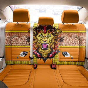 Swaziland Eswatini Back Car Seat Cover Lion Shield and Leopard Print Tribal Design