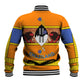 Swaziland Eswatini Baseball Jacket Lion Shield and Leopard Print Tribal Design