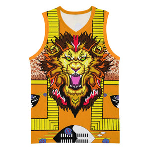 Swaziland Eswatini Basketball Jersey Lion Shield and Leopard Print Tribal Design - African Pride