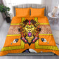 Swaziland Eswatini Bedding Set Lion Shield and Leopard Print Tribal Design
