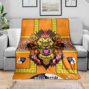 Swaziland Eswatini Blanket Lion Shield and Leopard Print Tribal Design
