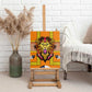 Swaziland Eswatini Canvas Wall Art Lion Shield and Leopard Print Tribal Design
