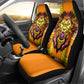 Swaziland Eswatini Car Seat Cover Lion Shield and Leopard Print Tribal Design