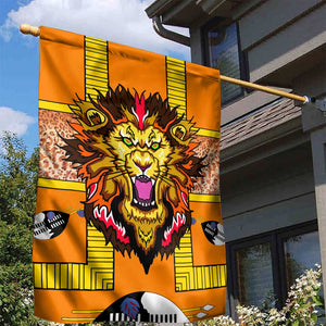 Swaziland Eswatini Garden Flag Lion Shield and Leopard Print Tribal Design