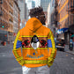 Swaziland Eswatini Hoodie Lion Shield and Leopard Print Tribal Design