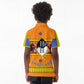 Swaziland Eswatini Kid Polo Shirt Lion Shield and Leopard Print Tribal Design