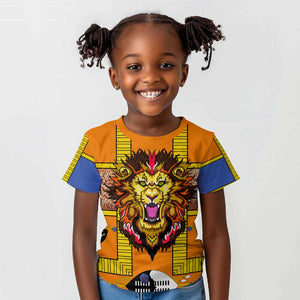 Swaziland Eswatini Kid T shirt Lion Shield and Leopard Print Tribal Design