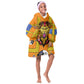 Swaziland Eswatini Kid Wearable Blanket Hoodie Lion Shield and Leopard Print Tribal Design
