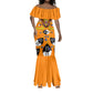 Swaziland Eswatini Mermaid Dress Lion Shield and Leopard Print Tribal Design