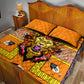 Swaziland Eswatini Quilt Bed Set Lion Shield and Leopard Print Tribal Design