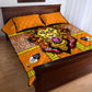 Swaziland Eswatini Quilt Bed Set Lion Shield and Leopard Print Tribal Design