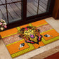 Swaziland Eswatini Rubber Doormat Lion Shield and Leopard Print Tribal Design
