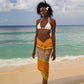 Swaziland Eswatini Sarong Lion Shield and Leopard Print Tribal Design