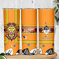 Swaziland Eswatini Skinny Tumbler Lion Shield and Leopard Print Tribal Design