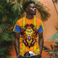 Swaziland Eswatini T shirt Lion Shield and Leopard Print Tribal Design