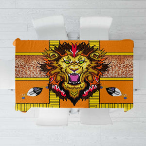 Swaziland Eswatini Tablecloth Lion Shield and Leopard Print Tribal Design