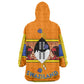 Swaziland Eswatini Wearable Blanket Hoodie Lion Shield and Leopard Print Tribal Design