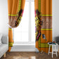 Swaziland Eswatini Window Curtain Lion Shield and Leopard Print Tribal Design