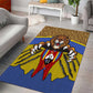 Swaziland Eswatini Area Rug Coat of Arms Lion Elephant Shield Leopard Print Design