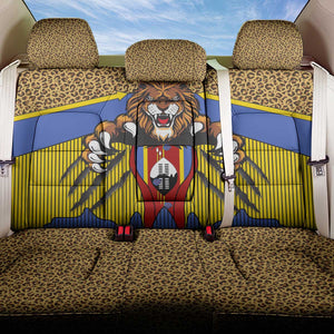 Swaziland Eswatini Back Car Seat Cover Coat of Arms Lion Elephant Shield Leopard Print Design