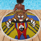 Swaziland Eswatini Beach Blanket Coat of Arms Lion Elephant Shield Leopard Print Design