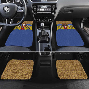 Swaziland Eswatini Car Mats Coat of Arms Lion Elephant Shield Leopard Print Design