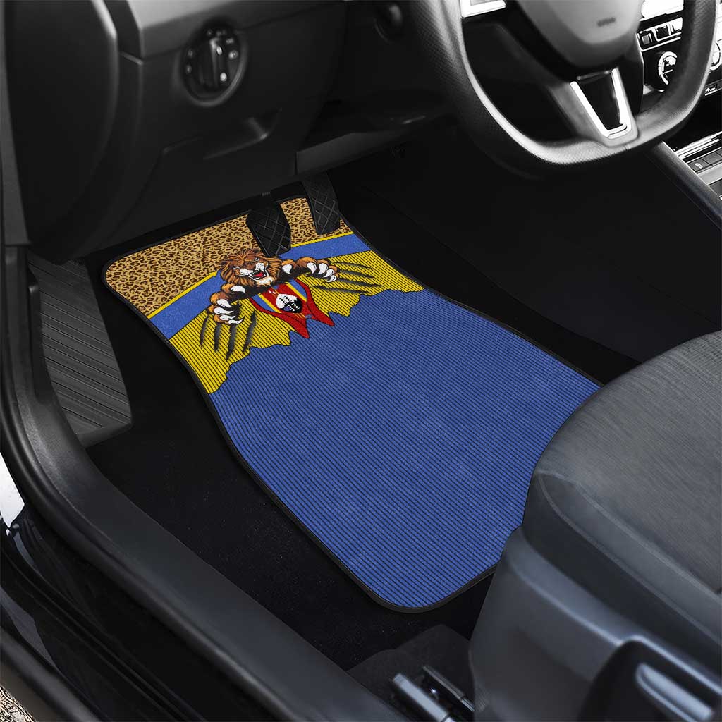 Swaziland Eswatini Car Mats Coat of Arms Lion Elephant Shield Leopard Print Design