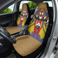 Swaziland Eswatini Car Seat Cover Coat of Arms Lion Elephant Shield Leopard Print Design