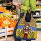 Swaziland Eswatini Grocery Bag Coat of Arms Lion Elephant Shield Leopard Print Design